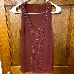 Beaded Coldwater Creek tank top size small